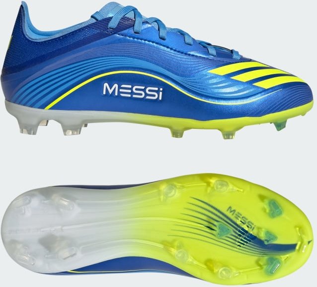 F50 Messi Elite Kids Fußballschuh, feste Böden