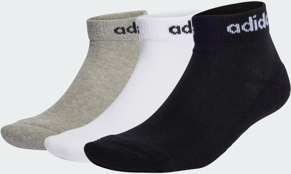 Linear Cushioned Ankle Socken, 3 Paar