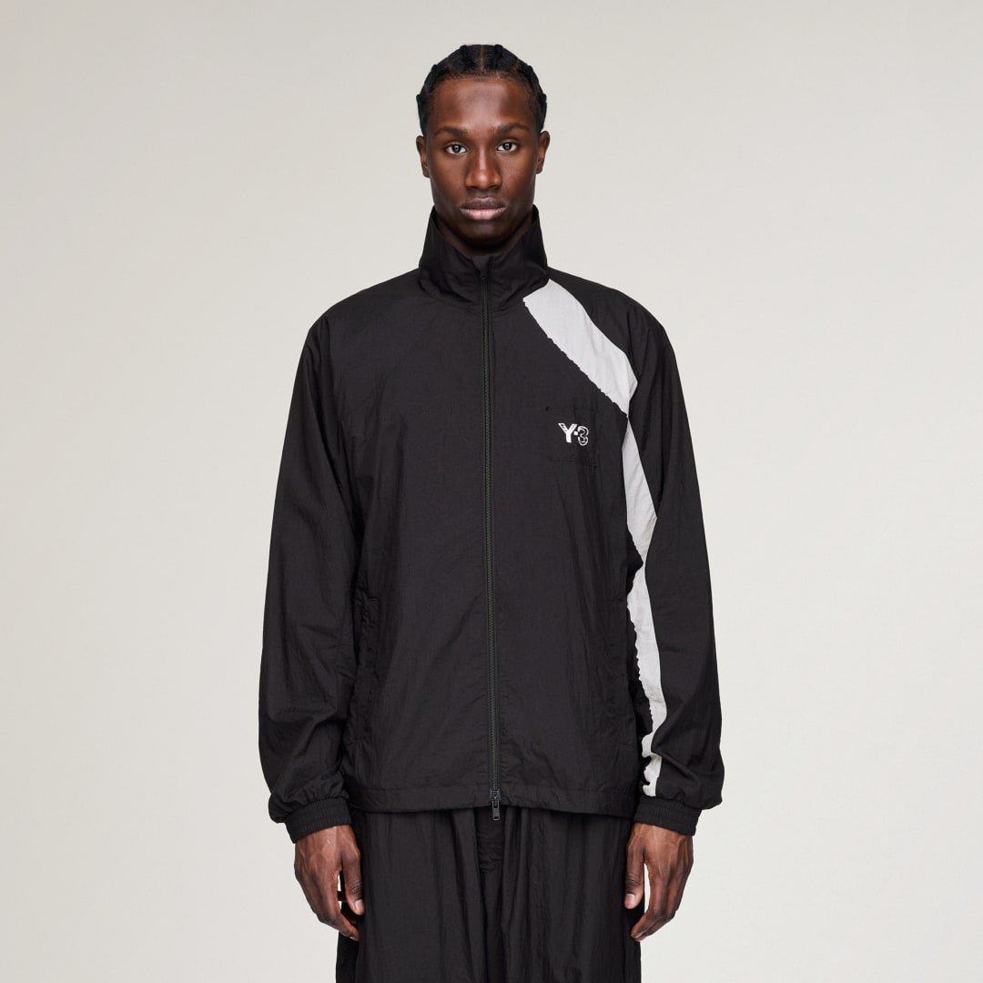 Y-3 RAW EDGE 3-STREIFEN NYLON SHELL JACKE