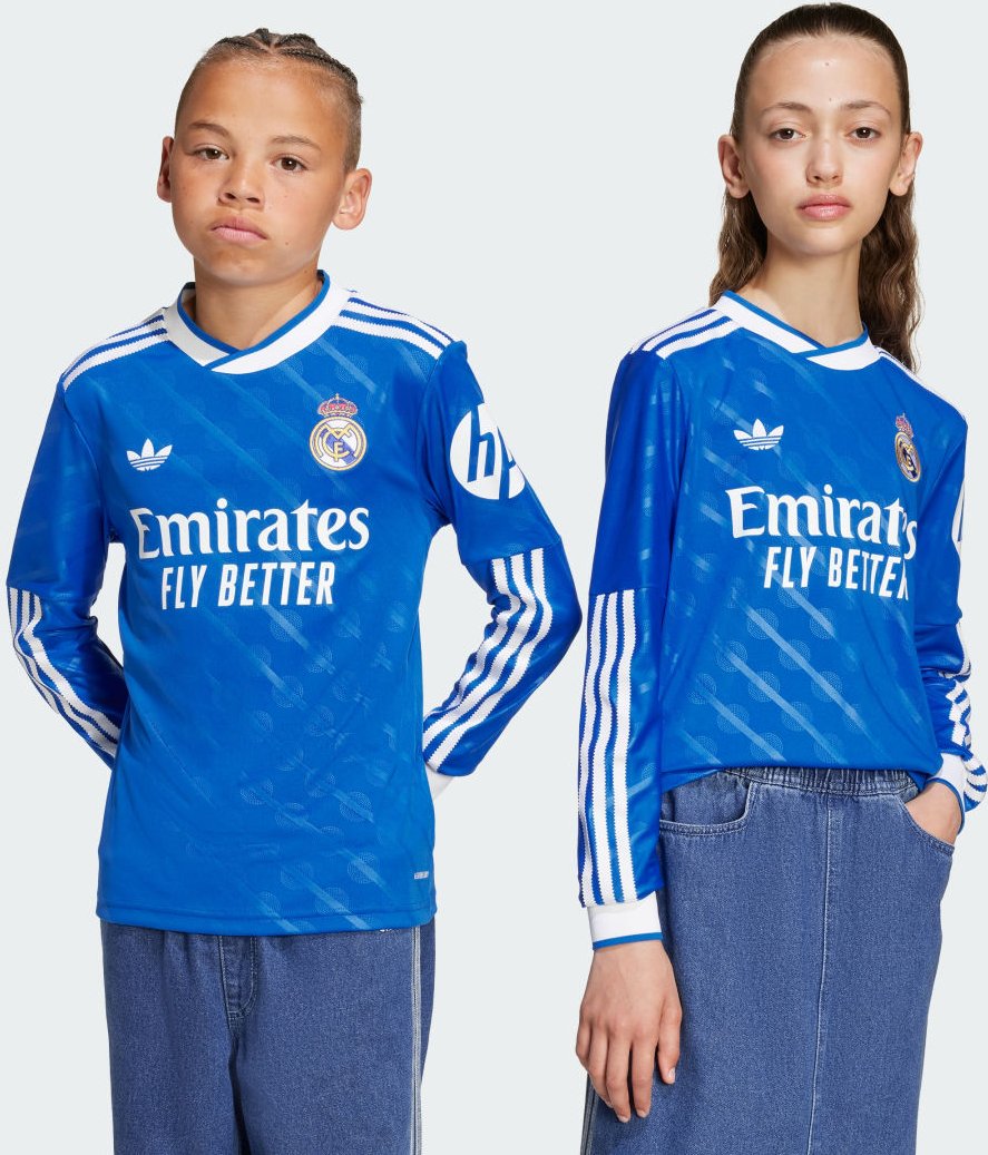 Thumbnail - Real Madrid 25/26 Langärmeliges Ausweichtrikot für Kinder