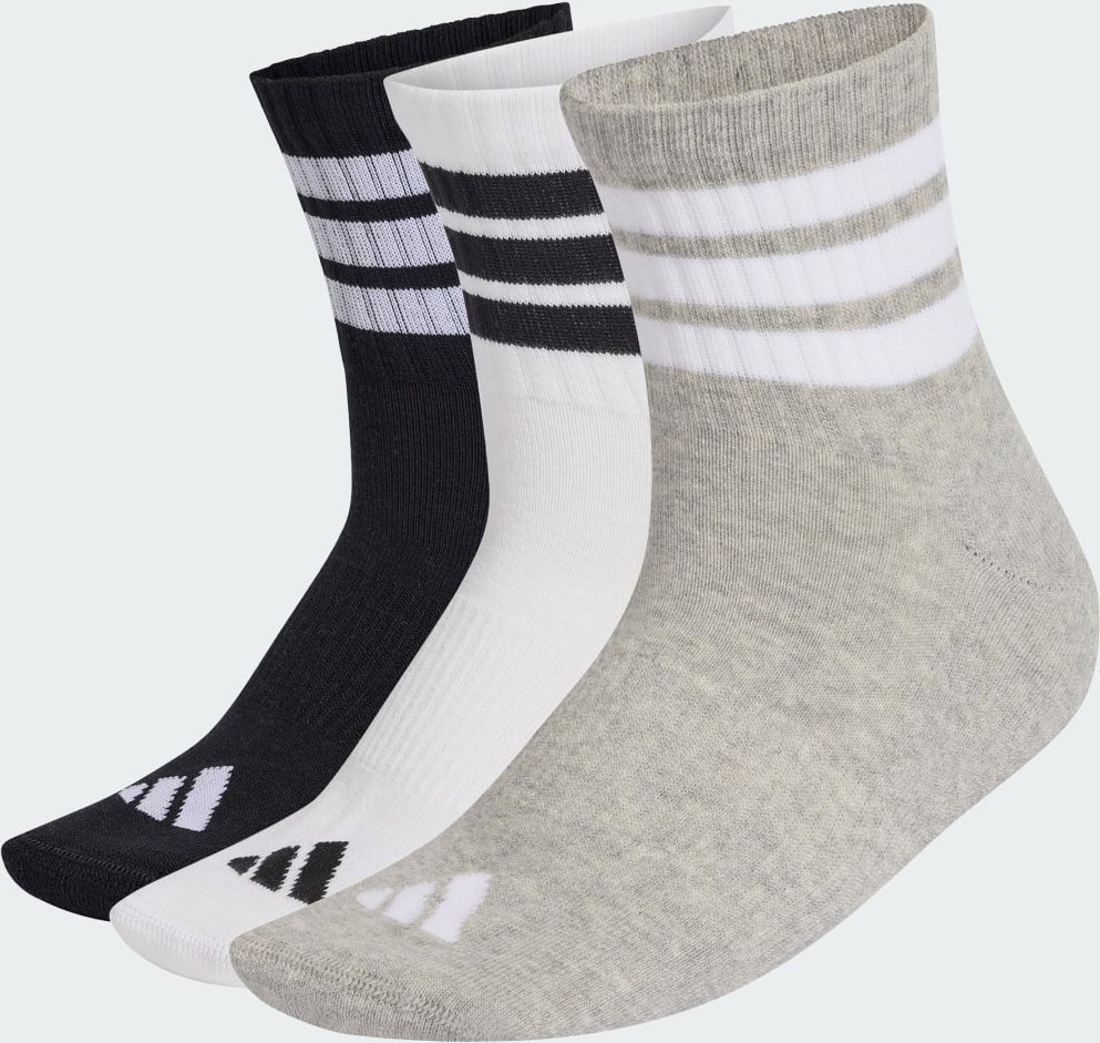 3 STREIFEN CUSHIONED SPORTSWEAR MID CUT SOCKEN, 3ER-PACK