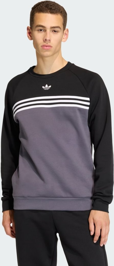CHEST STRIPES CREWNECK SWEATSHIRT