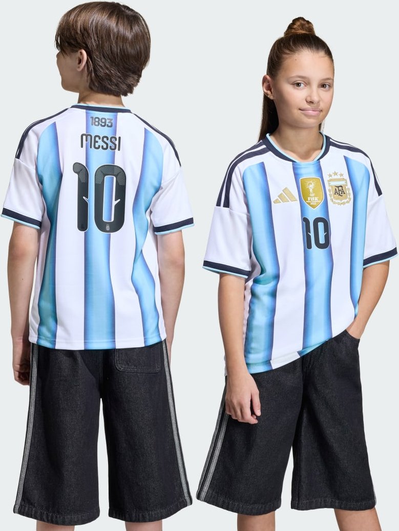 Thumbnail - Argentinien 26 Replica Kids Heimtrikot Messi