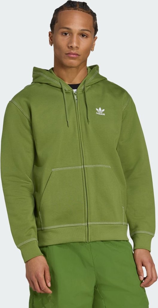 Essentials Trefoil Full-Zip Kapuzenjacke