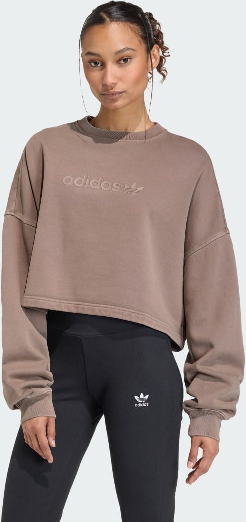 ESSENTIALS LINEAR CROPPED SWEATSHIRT