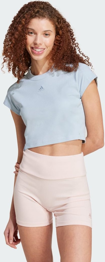 Lounge Ribbed Crop T-Shirt