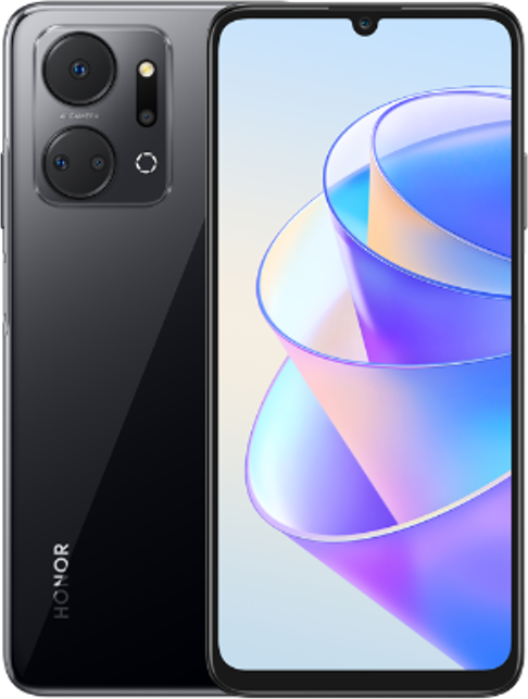 HONOR X7a 4GB+128GB/MT6765H/Midnight Black/5330-mAh-Akku mit langer Lebensdauer