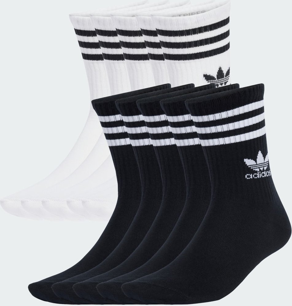 3-Streifen Crew Socken, 10 Paar
