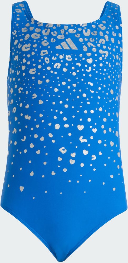 Badeanzug mit V-förmigem Rückendesign und Glitzer-Details für Kinder