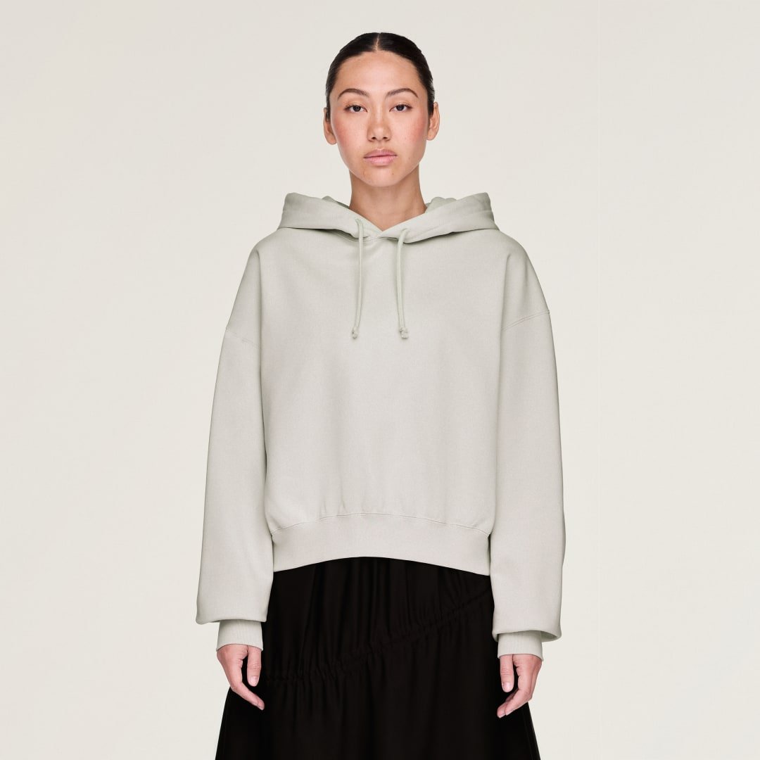 Y-3 Angerautes Terry Boxy Hoodie Kapuzenjacke
