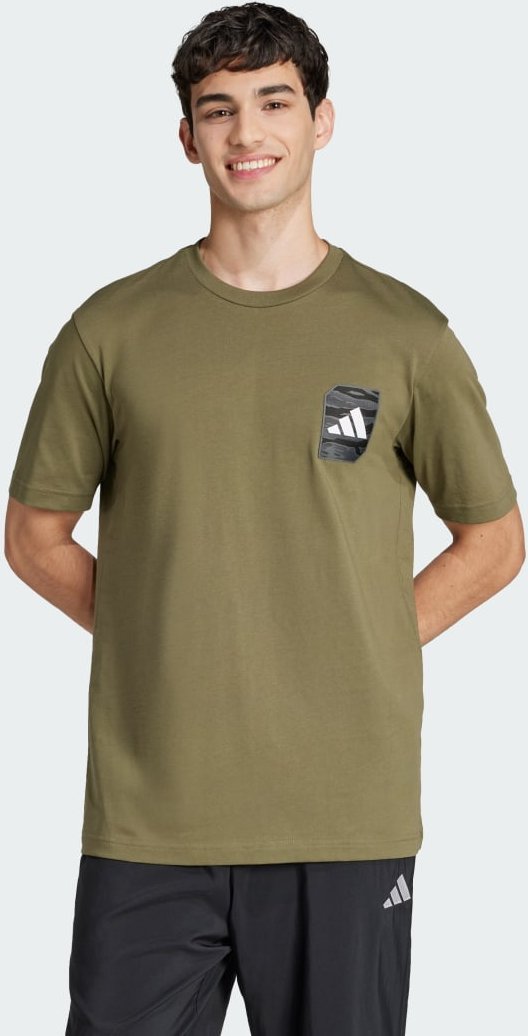Camo Woven Graphic T-Shirt