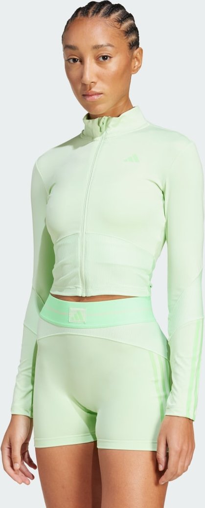 Hyperglam Rib Zip Thru Cover Up