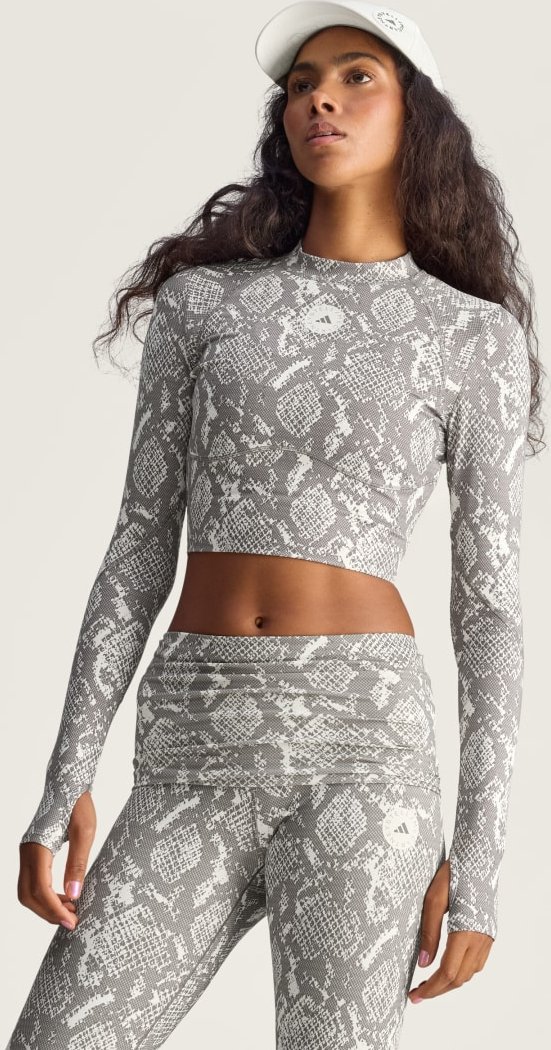 adidas By Stella McCartney Training Longsleeve Crop-Top Printed