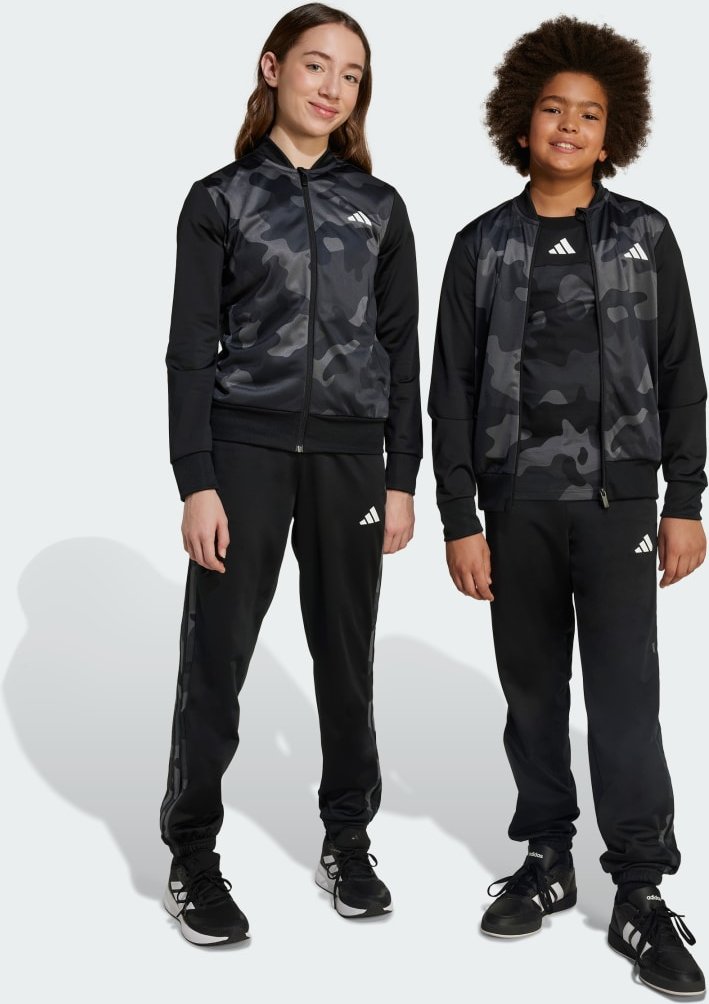 Seasonal Essential Camouflage Tricot 3-Stripes All Over Printed Kids Trainingsanzug