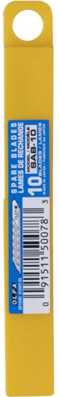 Olfa - sab -10 - Packung mit 10 hackbaren Blättern 9 mm Silberschnittwinkel