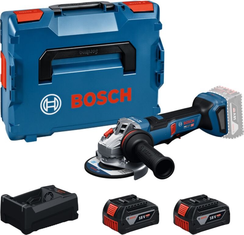 Bosch Professional GWS 18V-11 PS (L) Akku-Winkelschleifer (2x5.0AH+GAL) (06019N4302)