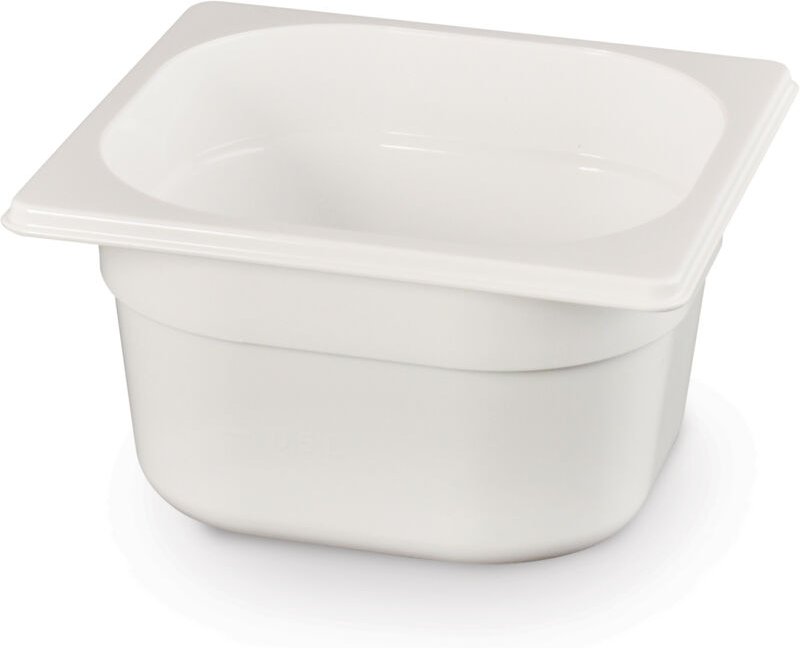 Gastronorm-Behälter 1/6, gn 1/6, 2,4L, Weiß, 176x162x(H)150mm - Hendi