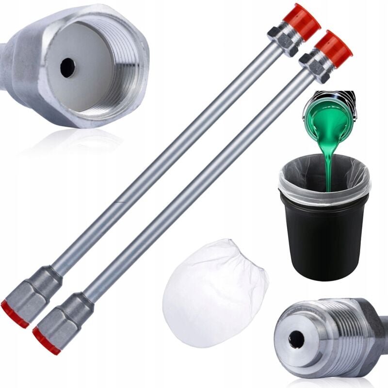 Rosfix Set Malerzubehör – 2x Sprühlanze 30 cm & 100 cm, 290 bar, 7/8" Gewinde + Farbsieb 20 L Für Airless Farbspritzgerä...