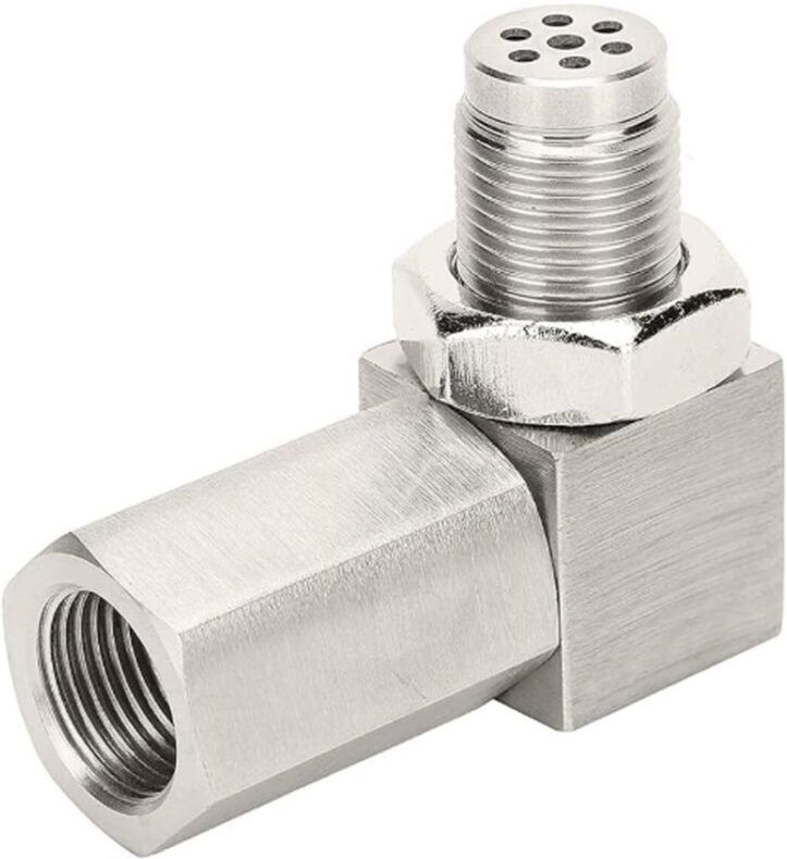 Sauerstoffsensor-Verlängerung, M18 x 1,5, Edelstahl, 90°, zur Beseitigung des Katalysators, Adapter zur Behebung der Mot...