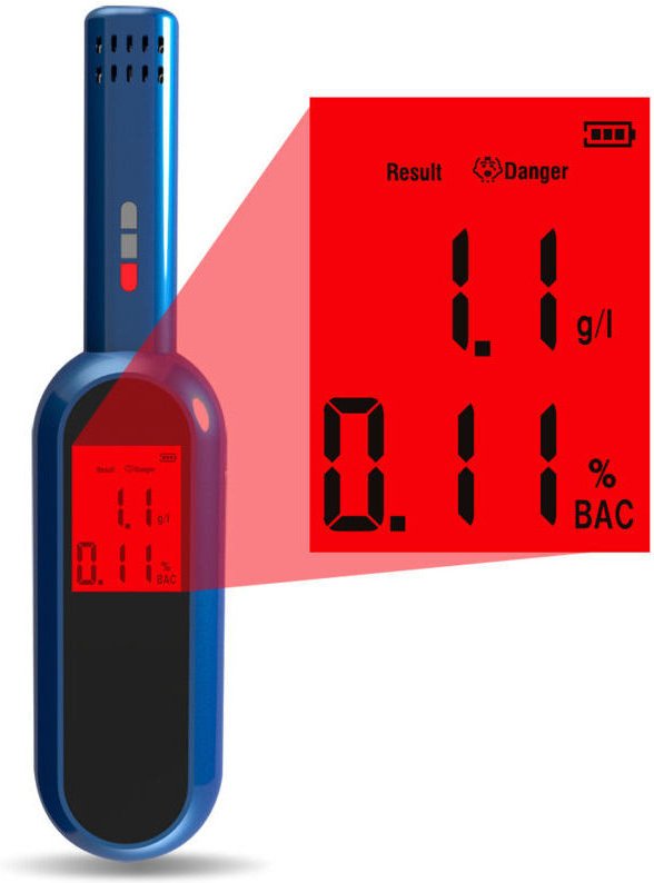 Vtizikl bleu Détecteur d'alcool portable, bâtonnet d'alcool, test d'alcoolémie
