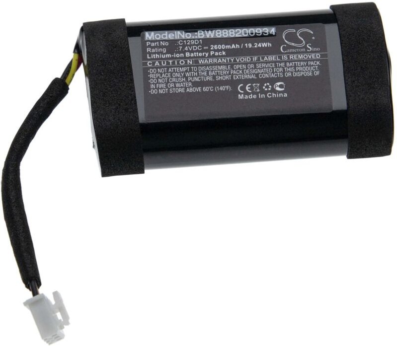 Vhbw - Akku Ersatz für Bang & Olufsen 2INR19/66, C129D1 für Lautsprecher Boxen Speaker (2600mAh, 7,4V, Li-Ion)