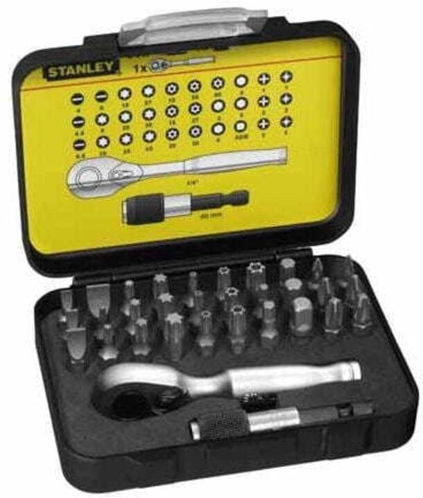1-13-904 Bit-Set 32teilig inkl. Miniknarre - Stanley
