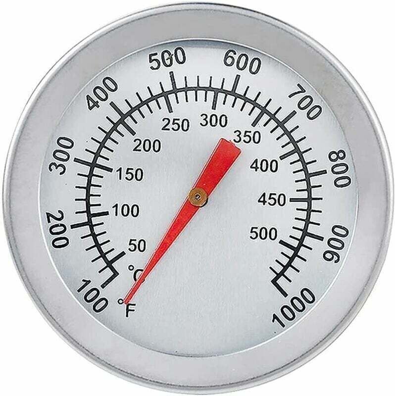Ofenthermometer aus Edelstahl, max. 500 °C/1000 °F, für Backofen, Pizzaofen