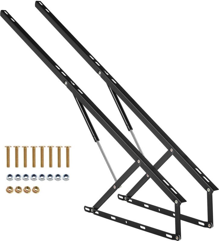 Bettlift, Bettgröße 59 x 79 Zoll, Tragkraft 309 lbs, DIY-Wandbett-Bausatz, pneumatische Hebelunterstützung, robustes Kla...