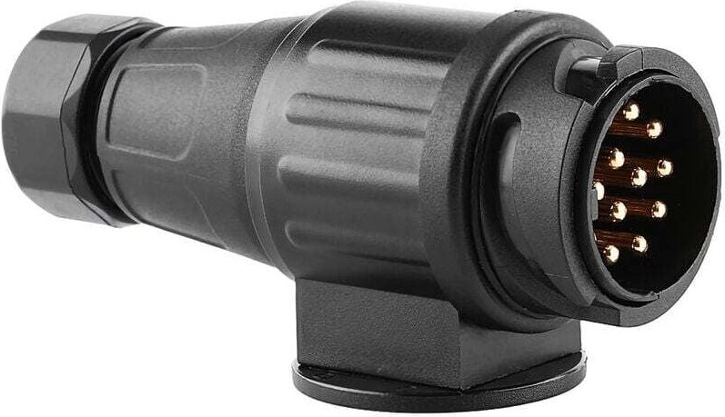 12-V-13-poliger Kunststoff-Anhängerstecker, 13-poliger Verdrahtungsadapter, schwarz