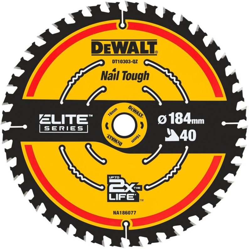 Kreissägeblatt elite 184 x 16 mm/ 40 wz - Dewalt
