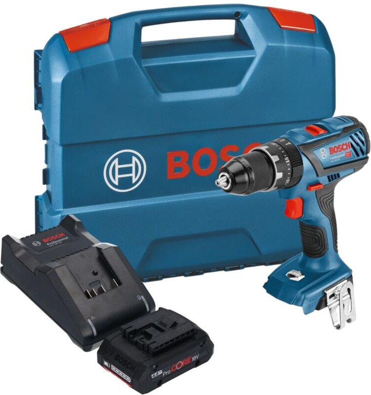 Bosch GSB 18V-28 Professional Akku Schlagbohrschrauber 18 V 63 Nm + 1x ProCore Akku 4,0 Ah + L-Case - ohne Ladegerät