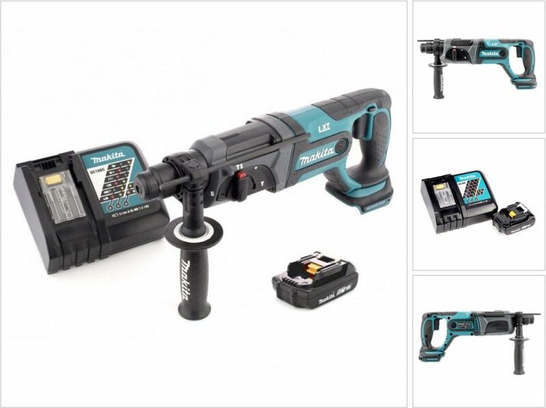 Makita DHR 241 RA1 Akku Bohrhammer 18 V 2,0 J SDS plus + 1x Akku 2,0 Ah + Ladegerät