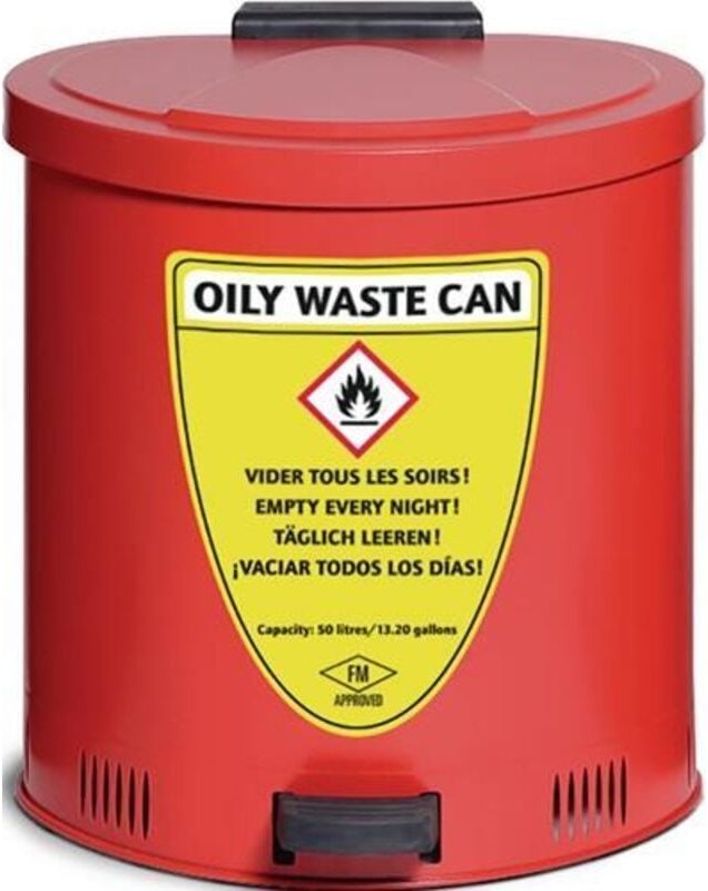 Sicherheitssammelbehälter 50l Stahlbl.H540xB505xT495mm