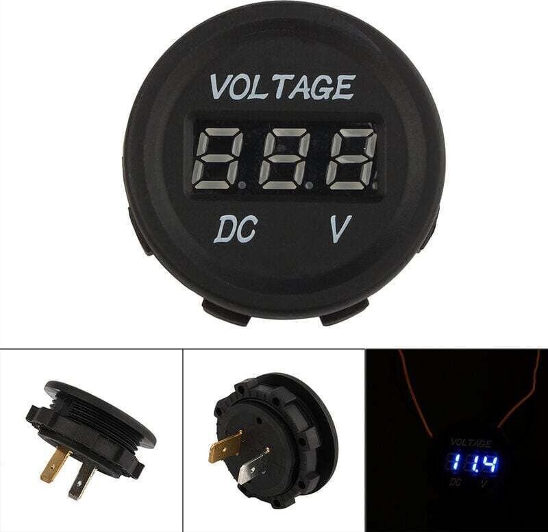 12V-24V DC Auto-Motorrad-Voltmeter mit LED-Digitalanzeige, wasserdicht, ZY Zubehör