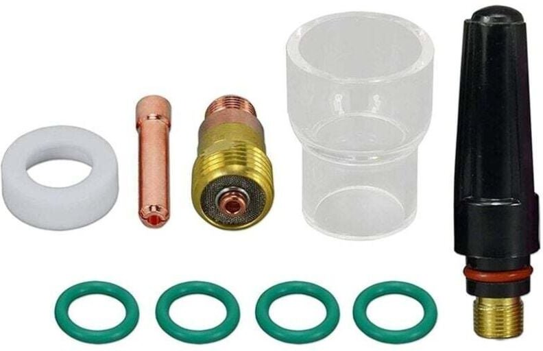 Kurze isolierte WIG-Gasklemmenkörper 12, 13, 16 Zoll für 17, 18, 26 Zoll Schweißbrenner, 9 Stück