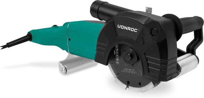 Vonroc - pro Mauernutfräse - 2400W -150MM – 3-in-1-Trennscheibe – Inkl. Adapter für Staubsauger