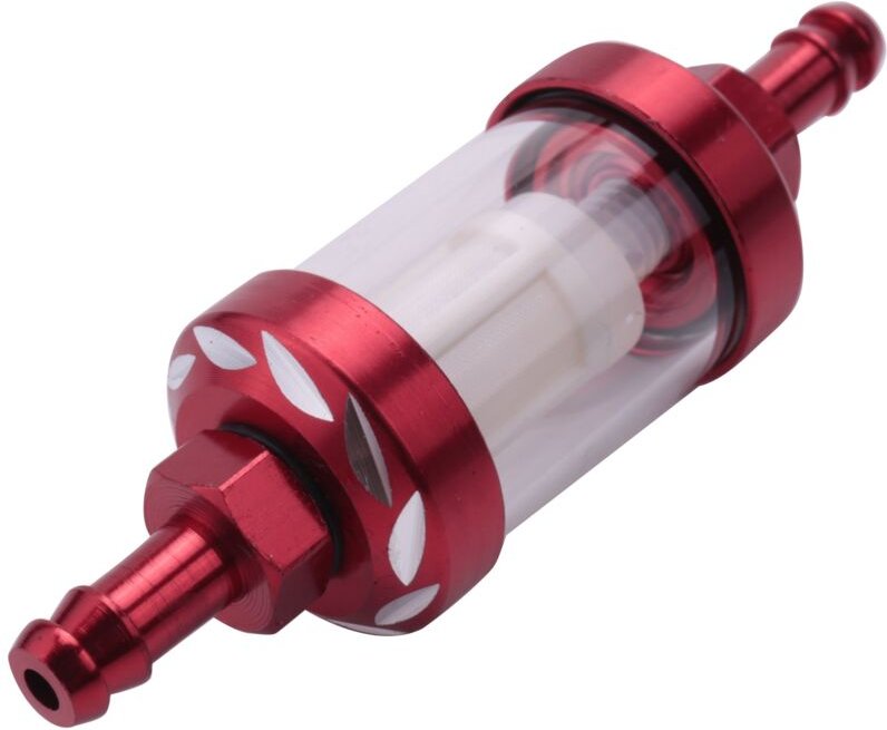 Aluminium Legierung Glas Motorrad Gas Kraftstoff Benzin Öl Filter Moto Zubehör Für Atv Dirt Pit Fahrrad Motocross Rot