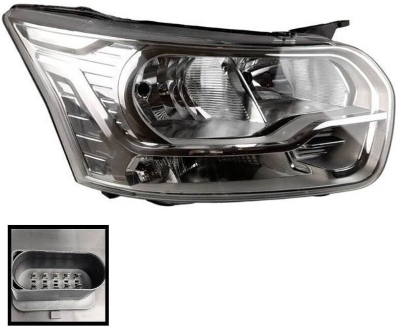 Rechter Scheinwerfer Ford Transit mit elektrischer Einstellung und Motor BK3113W029BF