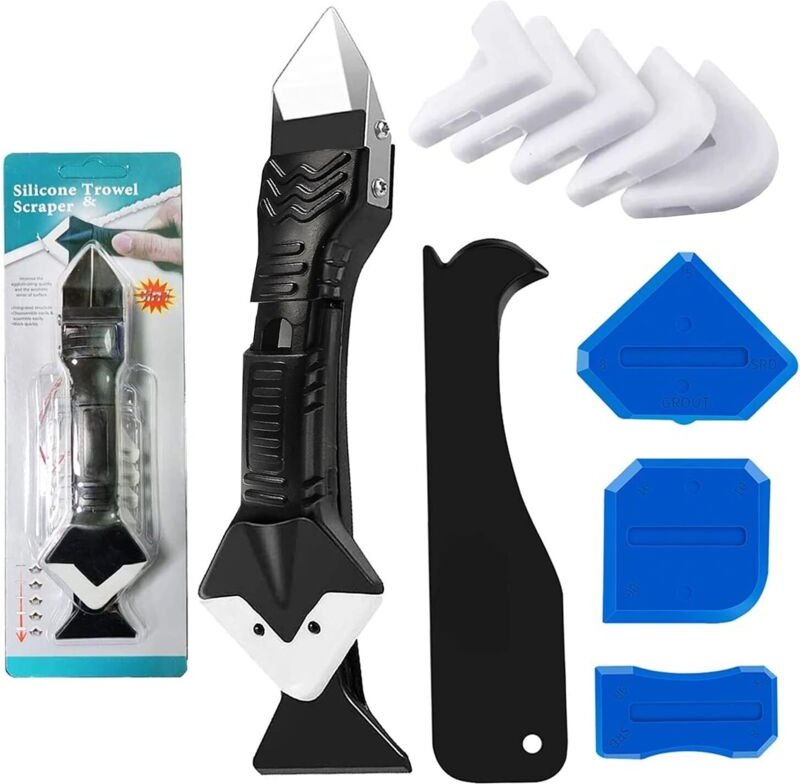 10-teiliges Silikon-Dichtungswerkzeug-Set – Silikon-Glättungs-Fugenmörtel-Entferner-Finishing-Werkzeug