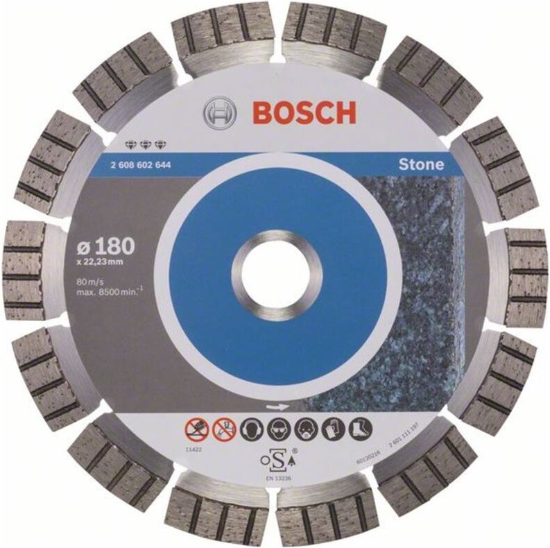 Bosch - pro Stone Diamanttrennscheibe 180 x 22,23 mm - 2608602644