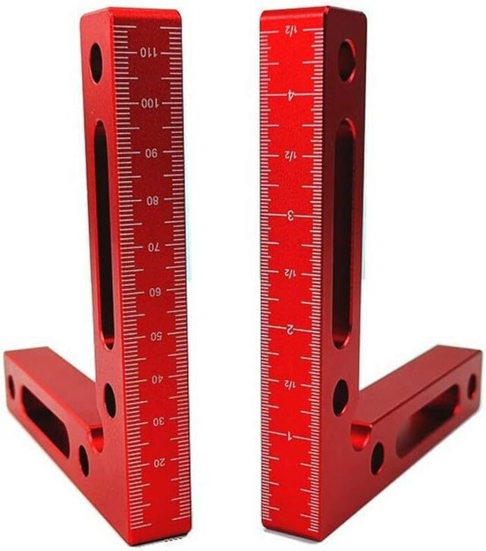 BEBUSINGOTO 90-Grad-Positionierwinkel, Positionierwinkellineal aus Aluminiumlegierung, Positionierblockwerkzeuge, rechtw...