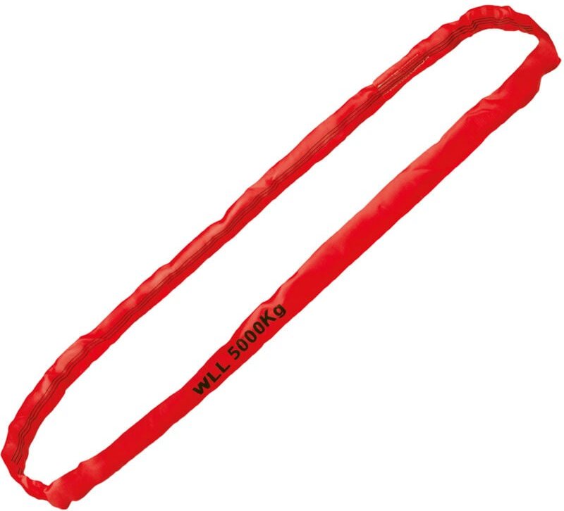 Gr .4 Meter RUNDSCHLINGE, WLL 5000 kg, ROT rot roundsling, WLL 5000 kg, RED