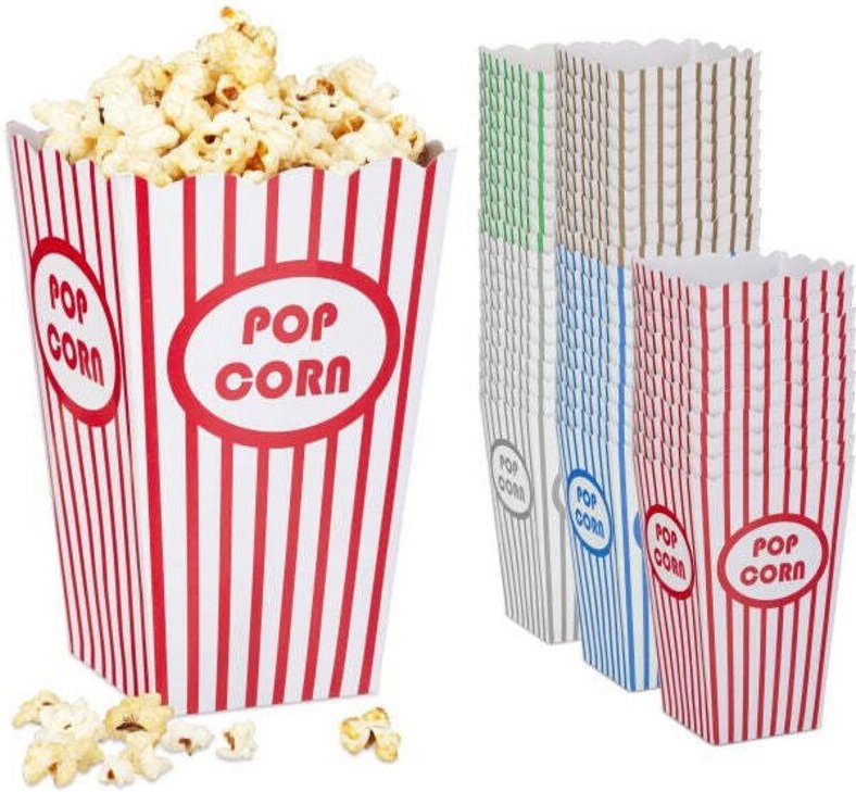Popcorntuten 50 stuck 5 farben