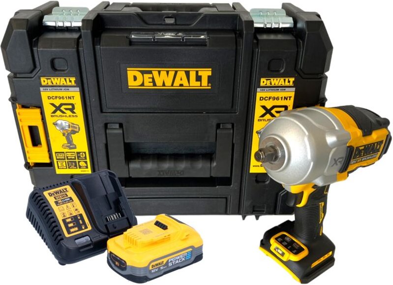 Dcf 961 H1T Akku Schlagschrauber 18 v 1632 Nm 1/2' Brushless + 1x Powerstack Akku 5,0 Ah + Ladegerät + tstak - Dewalt