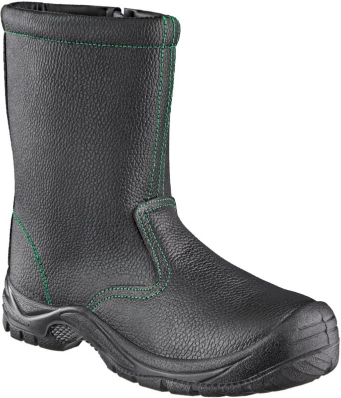 teXXor® S3-Winterreißverschlussstiefel ZIPPER schwarz/grün 634046 Gr.46