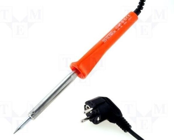 Lötkolben 80W 230Vac gerade Spitze und Schuko-Stecker