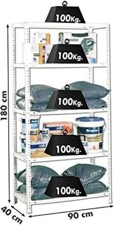 Comfort 5/400 Weißmetallregal-Set Simon Rack