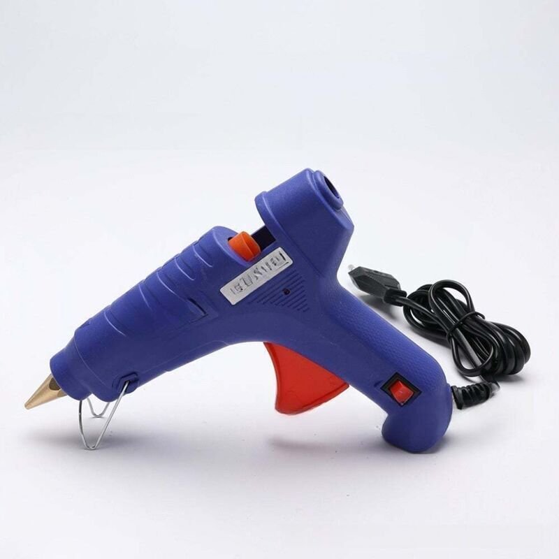 Industrielle Heißklebepistole mit Dosierfunktion, schnelles und sicheres Aufheizen, 17,5 x 14 cm, blau