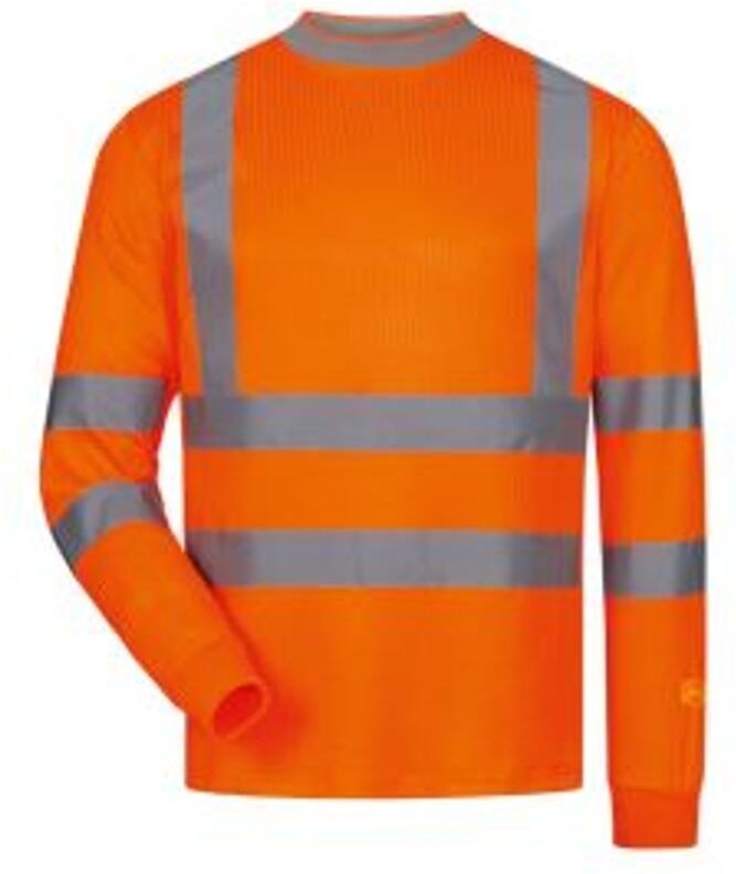 UV-Warnschutz Langarm-T-Shirt nevio Gr. s orange - Safestyle