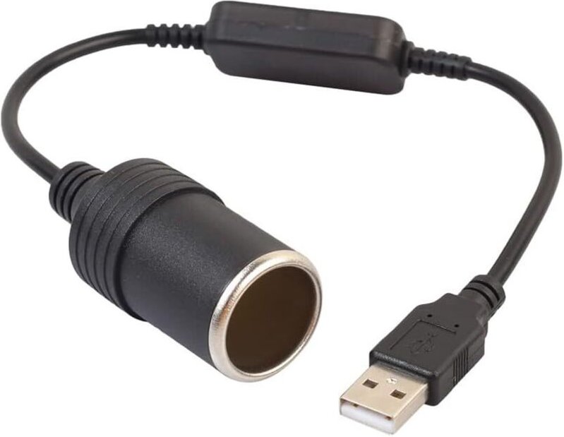 USB-auf-5V-Zigarettenanzünder-Adapter, USB-auf-12V-Buchsenadapterkabel für Kfz-Zigarettenanzünder, Fahrtenschreiber, GPS